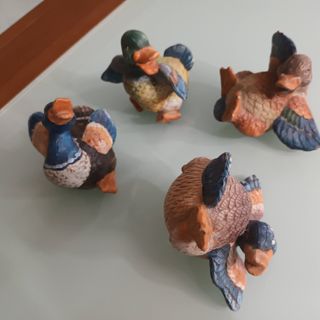 4 Figuras decorativas. Patos. CERÁMICA