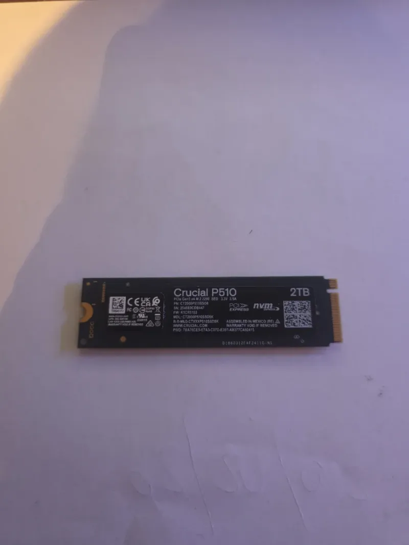 SSD Crucial P510 PCIe Gen5 NVMe 2280 2tb afbeelding 3