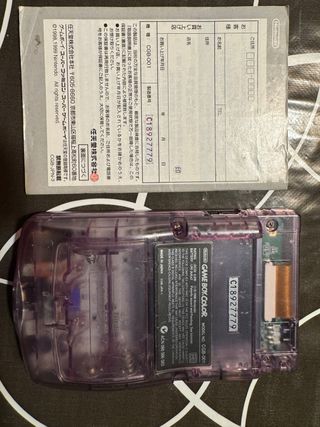 Nintendo Game Boy Color Morado transparente