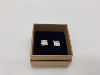 pendientes oro 18k con piedra con circonita