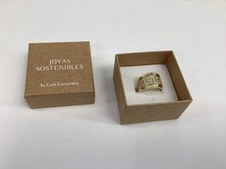 anillo oro 18k con piedra con circonita
