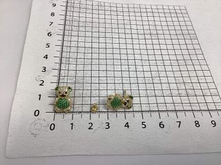 pendientes oro 18k con piedra