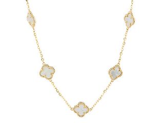 collar oro 18k con piedra 22cm