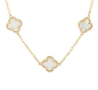 collar oro 18k con piedra 22cm