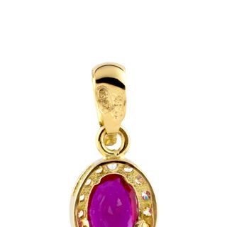 colgante oro 18k con piedra con circonita