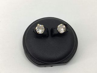 pendientes oro 18k con piedra con circonita