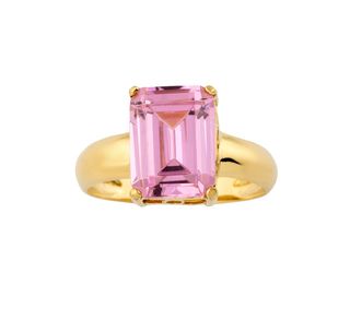 anillo oro 18k con piedra con circonita t. 22 (19,74 mm)