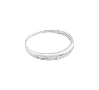 anillo oro 18k con piedra con circonita t. 20 (19,1 mm)