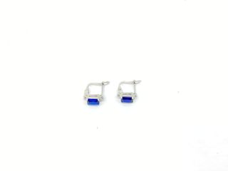 pendientes oro 18k con piedra con circonita