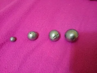 Plomos de bola pasantes 15 hasta 168gr  100gr 1 eu