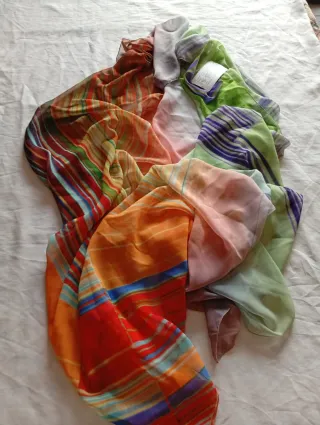 Gran foulard donna fantasia righe