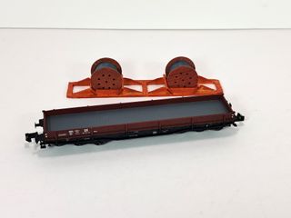 Escala N - Vagón plataforma con carga de bobinas