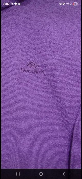 Sudadera Quechua morada 1/4 cremallera