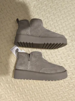 Botas Stradivarius Piel Gris Talla 39