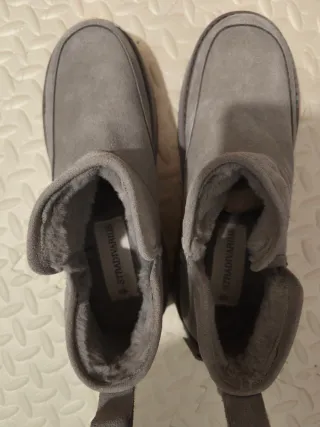 Botas Stradivarius Piel Gris Talla 39