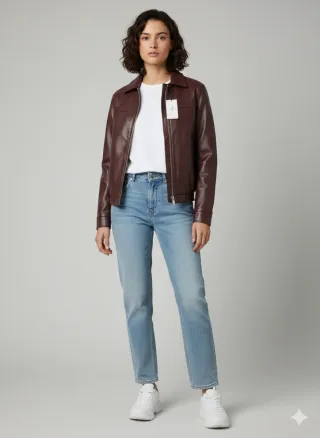 Chaqueta Bomber Stradivarius Mujer. Colon burdeos