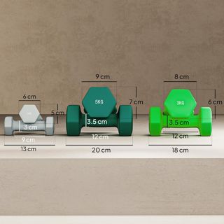 Juego De Mancuernas De Gimnasio Con Soporte, 2X1 Kg, 2X2/5 Kg, 2X3 Kg, Mancuernas Hexagonales De Metal Con Agarre, Entrenamiento Fitness En Casa