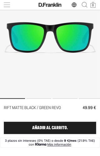 Gafas de Sol D.Franklin Rift Negro/Verde