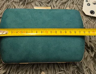 Bolso de fiesta clutch verde botella