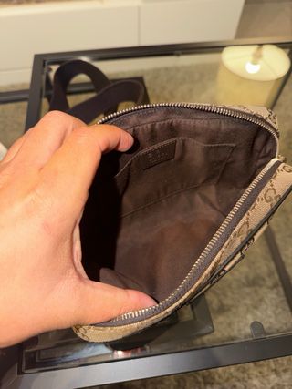 Riñonera Gucci Marrón y Beige Original con factura