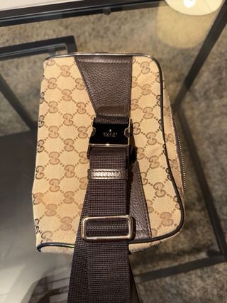 Riñonera Gucci Marrón y Beige Original con factura