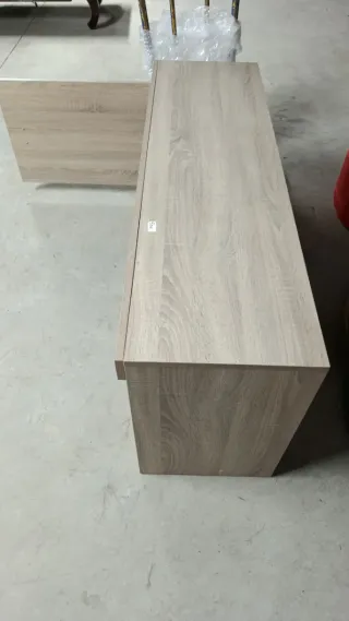 Mueble salón madera 2 baldas y puerta