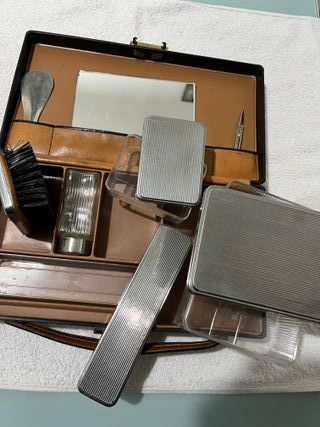 Set Valigetta Beauty Case Uomo Vintage