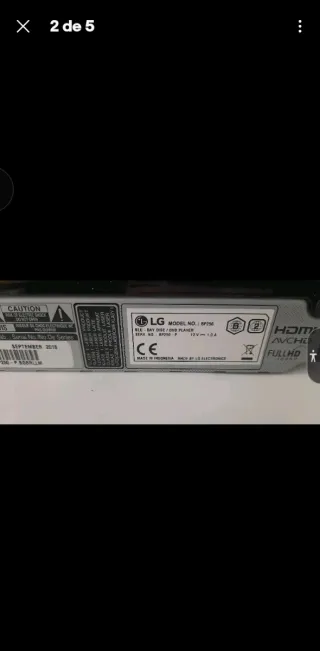 Reproductor Blu-ray LG DP-250 HDMI USB