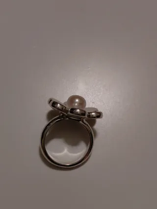Anillo Tous Flor Perla Plata
