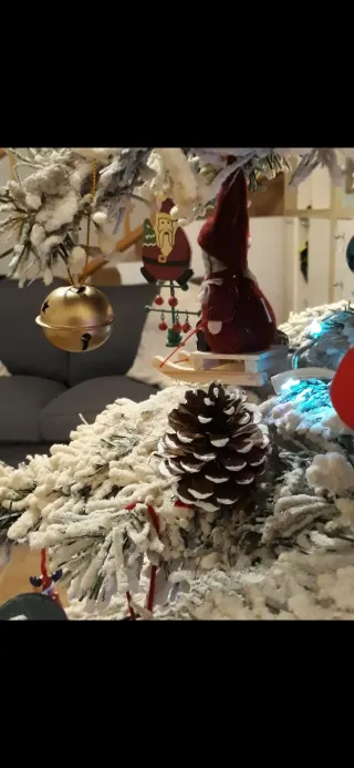 Árbol de Navidad blanco lote completo.