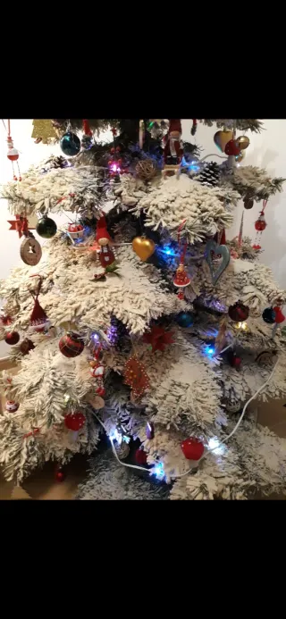 Árbol de Navidad blanco lote completo.