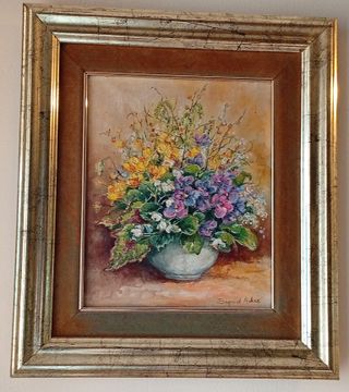Cuadro "Flores" de Sigrid Acker al óleo