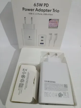 Cargador Samsung 65W PD Trio USB-C con Cable
