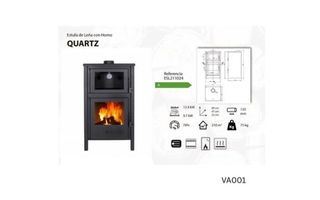 Estufa de Leña horno  Quartz 9kW CAST1006