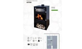 Estufa de leña nueva Aston 10Kw CAST1011