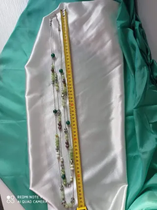 Collana lunga artigianale perline verdi