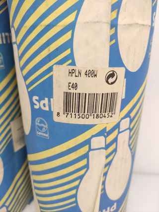 2 X Philips HPL-N 400W E40 lampada vapori mercurio