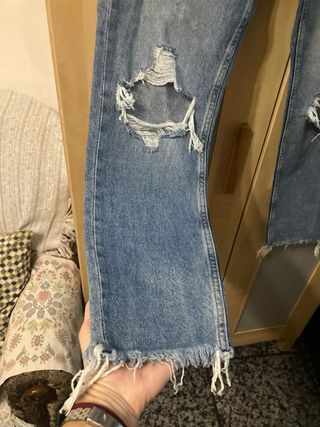 Pantalones vaqueros Boyfriend mujer rotos