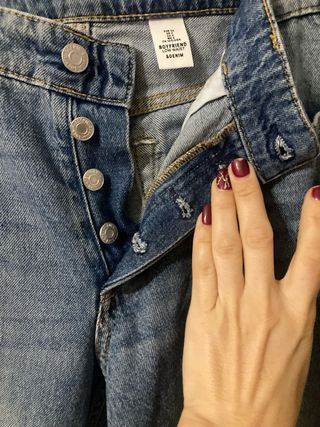 Pantalones vaqueros Boyfriend mujer rotos