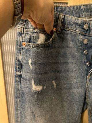 Pantalones vaqueros Boyfriend mujer rotos