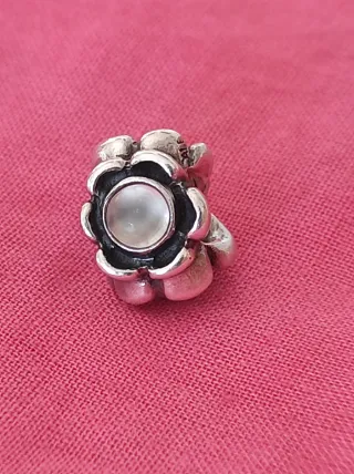 Charm Pandora Flor Piedra Plata Pandora ORIGINAL