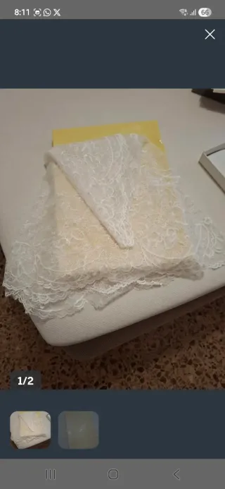 Mantilla niña media luna encaje