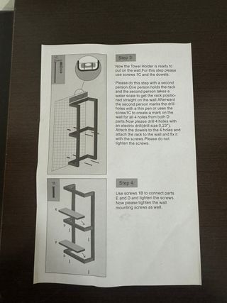 Estantería flotante toallero colgante