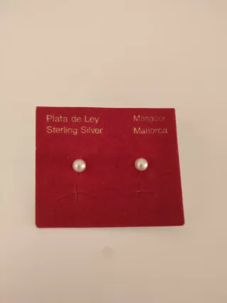 Pendientes perlas Mallorca y plata de ley