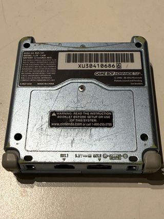Nintendo Game Boy Advance SP AGS-101 Plata