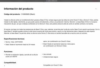 Base para silla coche Isofix Cybex Z i-Size