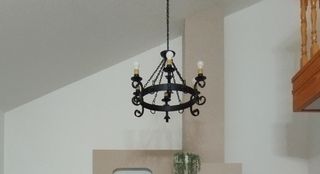 Sólo venta en persona. Lámparas de forja negra