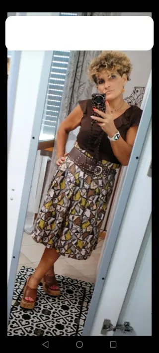 Gonna fantasia geometrica