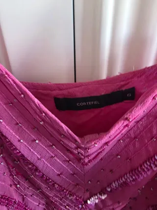 Top fiesta lentejuelas rosa