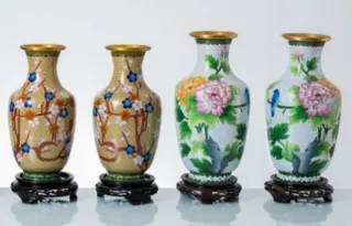 Set 4 vasi cinesi cloisonné